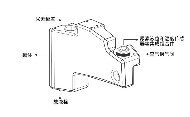 35L车用尿素罐结构图